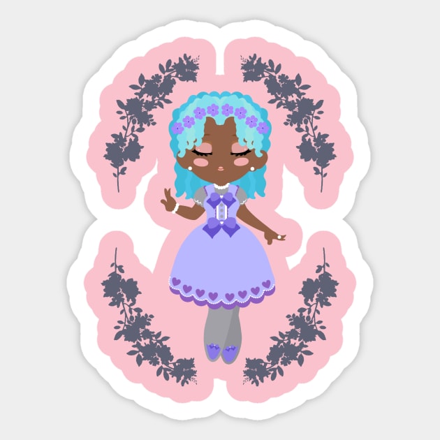 Elegant Gothic Lolita 2 Sticker by GrannyPomshka